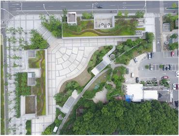 无锡地铁2号线靖海公园站下沉广场景观绿化工程